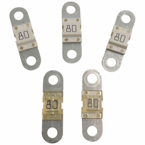 Slo-Blo 32V Bolt Down Fuse Littelfuse - Midi Style 80 Amp BF1 32V 5-Pack GM OEM