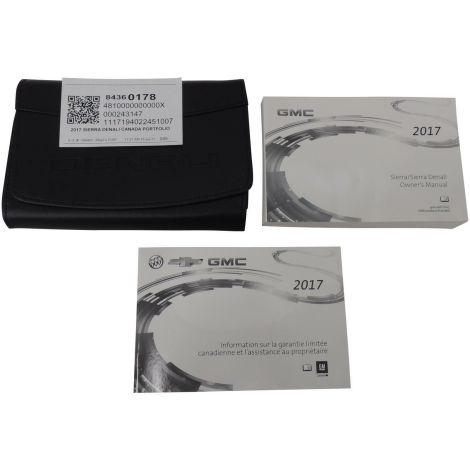 84360178 Information Package/Owner's Manual w/Portfolio '17 Sierra Denali Canada