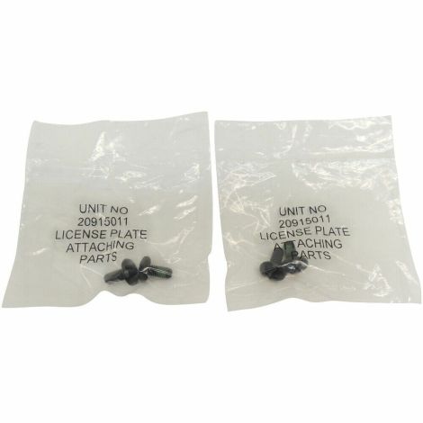 11570951 Black E-Coated Rear License Plate Screws 4-Pack 1/2 Inch Thread Depth