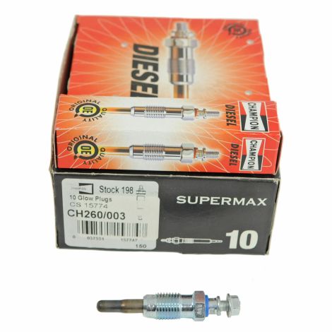 Champion Boxed Diesel Glow Plug 10 Pack 1982-92 VW 1982-86 Volvo CH260 198