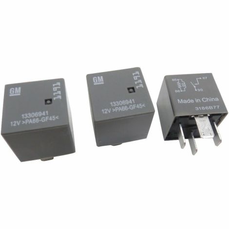 New OEM 13306941 GM Relays 3-Pack Main Universal 4-Terminal Relay 1191