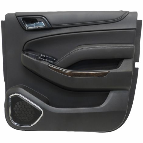 22903227 Door Trim Panel RH Rear Jet Black Leather/Woodgrain 2015-17 Suburban
