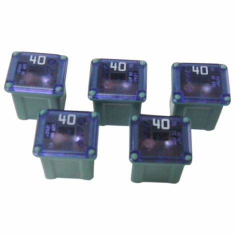 40 Amp Cartridge Fuse 5-Pack SBFC-LPJ Type Slow Blow Green PEC 3442 Low Profile