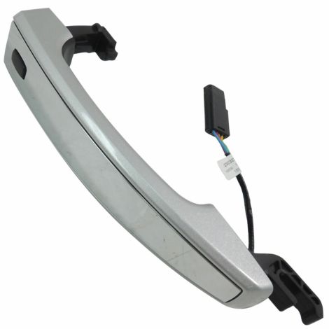 13596141 Exterior Door Handle Front Painted Switchblade Silver w/Chrome Insert