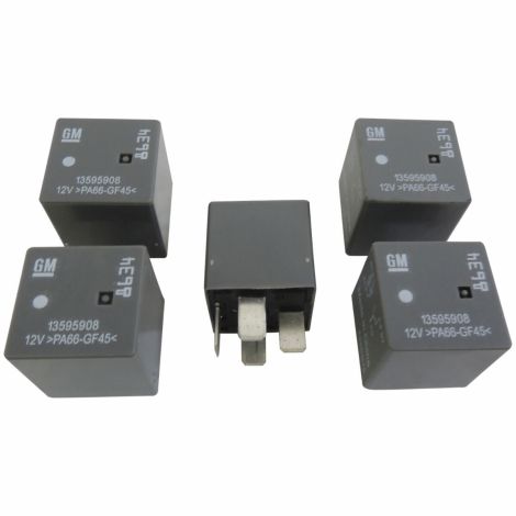 13595908 Automotive Electrical Relay 5-Pack 12V 4-Pin OEM GM
