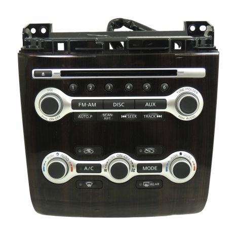 25391-9DA0C Audio/Heat/AC Control Panel w/Woodgrain Trim fits 2012 Nissan Maxima