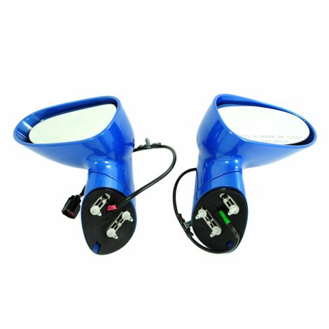 25881951 25881952 Side View Power Mirror Pair Blue 2006-09 Pontiac Solstice