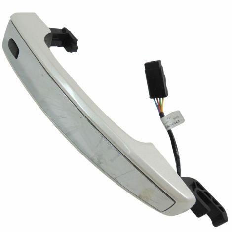 13596141 Exterior Door Handle Front Painted White Diamond w/Chrome Insert OEM GM