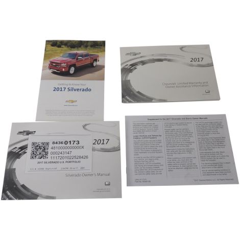2017 Silverado Owners Manual Portfolio Information Booklet New OEM 84360173