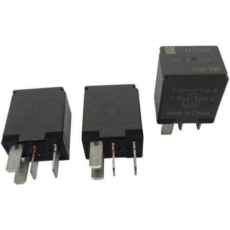 OEM GM 4-Pin Relays 3-Pack 13422668 High Power 4-Terminal Multi-Use Relays