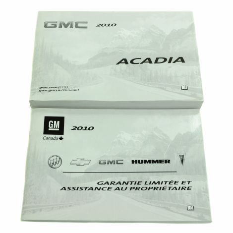 2010 GMC Acadia Canadian Owner's Manual & Warranty Book