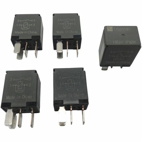 OEM GM 4-Pin Relays 5-Pack 13500587 High Power 4-Terminal Multi-Use Relays