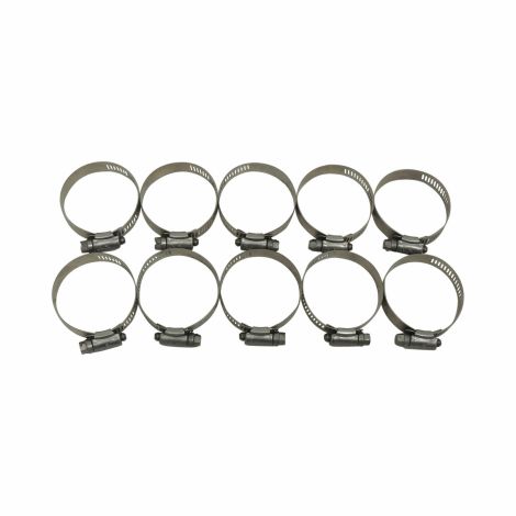10 Stainless Steel Worm Gear Hose Clamps 1-5/16 to 2-1/4 32mm-57mm Marine #28