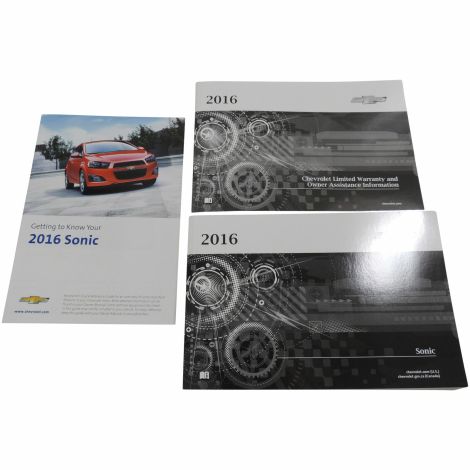 Owner's Manual w/Warranty Booklet 2016 Getting To Know Your Sonic 23426670