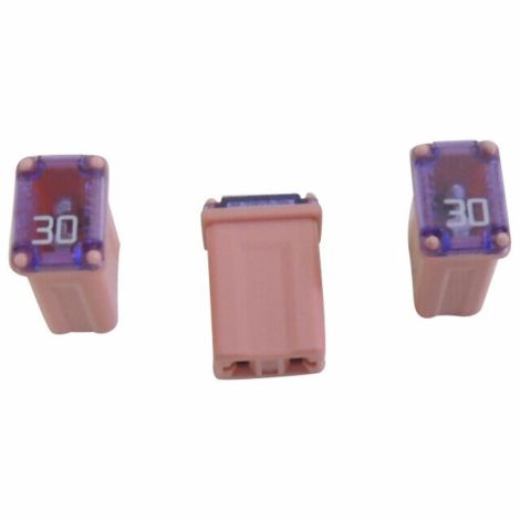 Micro 30 Amp Slow Blow Cartridge Fuse SBFC-M Type 3-Pack Pink PEC 3133