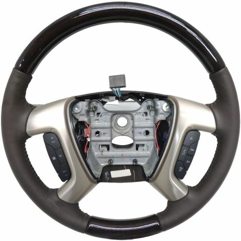 22833218 Steering Wheel Cocoa Leather w/Wood 2013-16 Buick Enclave GMC Acadia